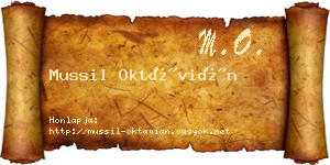 Mussil Oktávián névjegykártya